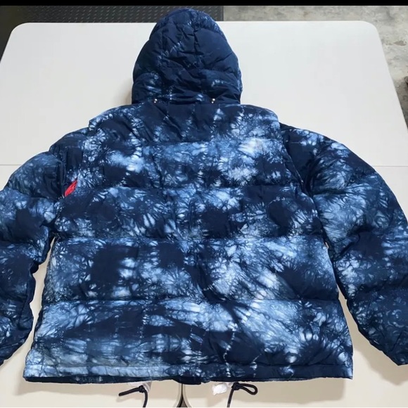 🆕Polo Ralph Lauren Boulder Puffer Jacket removable hood/sleeve Navy Tie-Dye M - Picture 9 of 14
